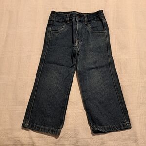 Lucky Brand boys size 3T medium wash jeans, back waist elastic, EUC